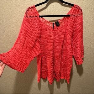 Crochet Knit Cover Up Blouse